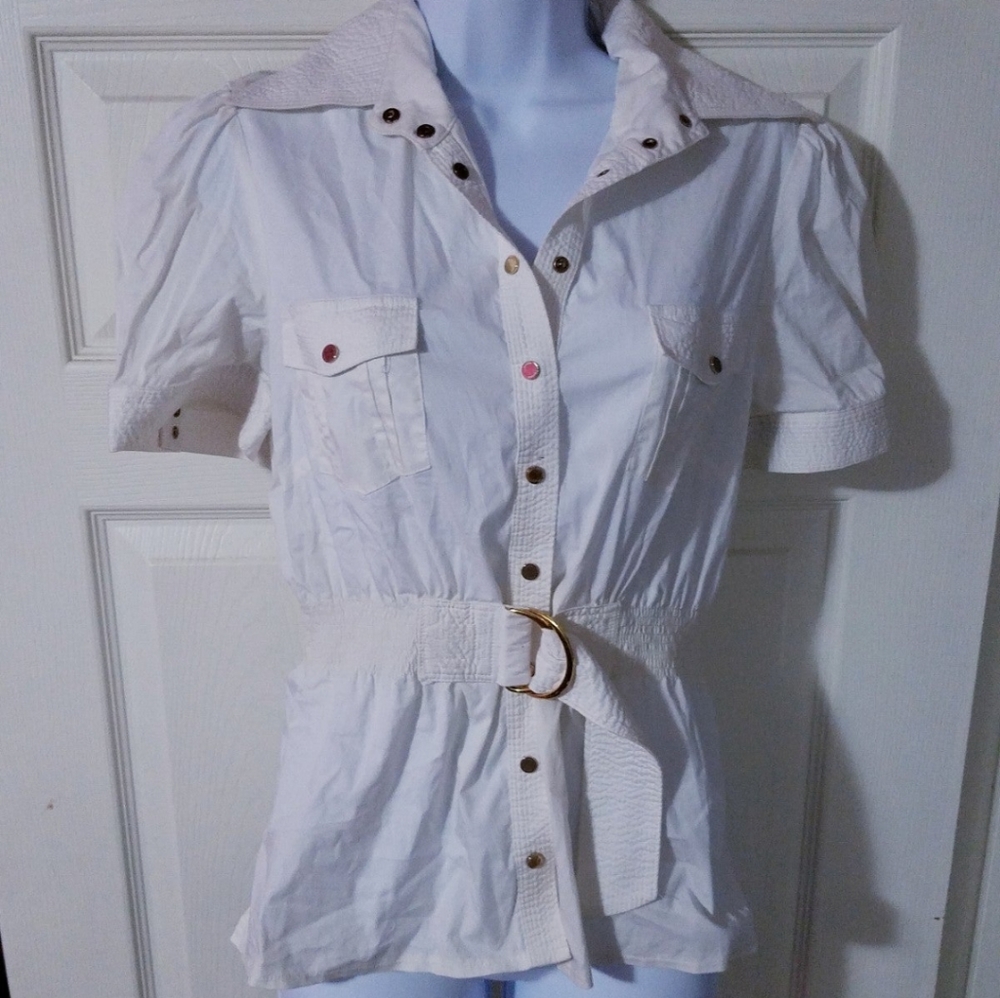 Bebe button down Top